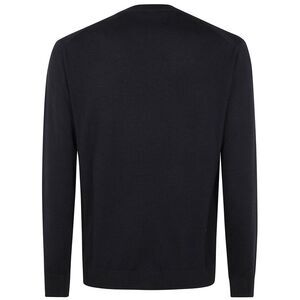 JIL SANDER Men's Crew Neck Fine Knit Sweater Men BLUE Sweaters & Cardigans